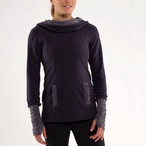 Lululemon Apres Run Black Cowl Neck Hoodie